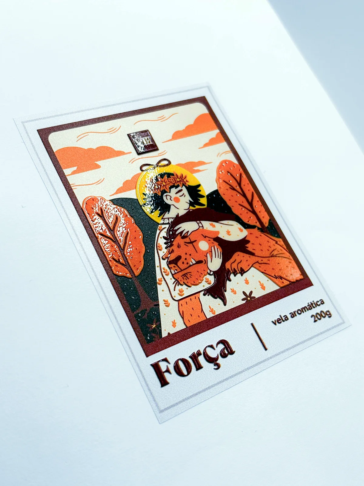 Rótulo com arte ilustrada