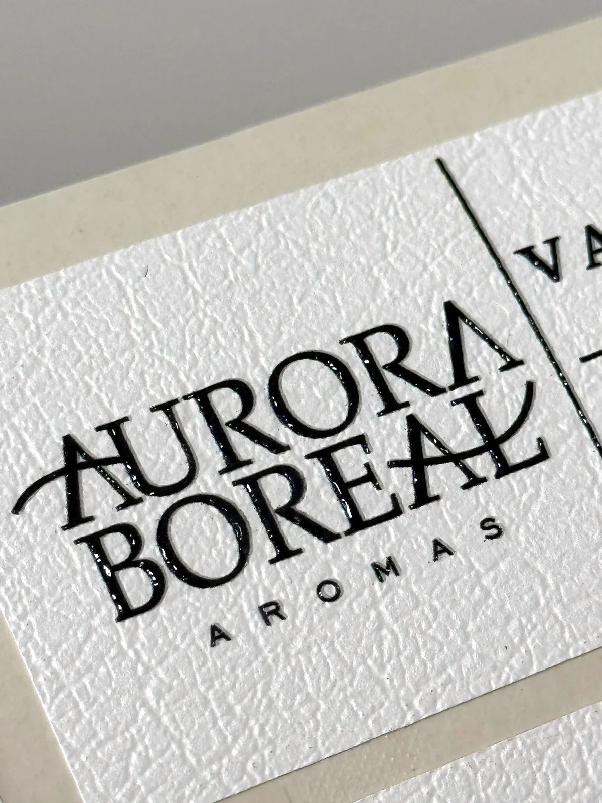 Rótulo texturizado Aurora Boreal
